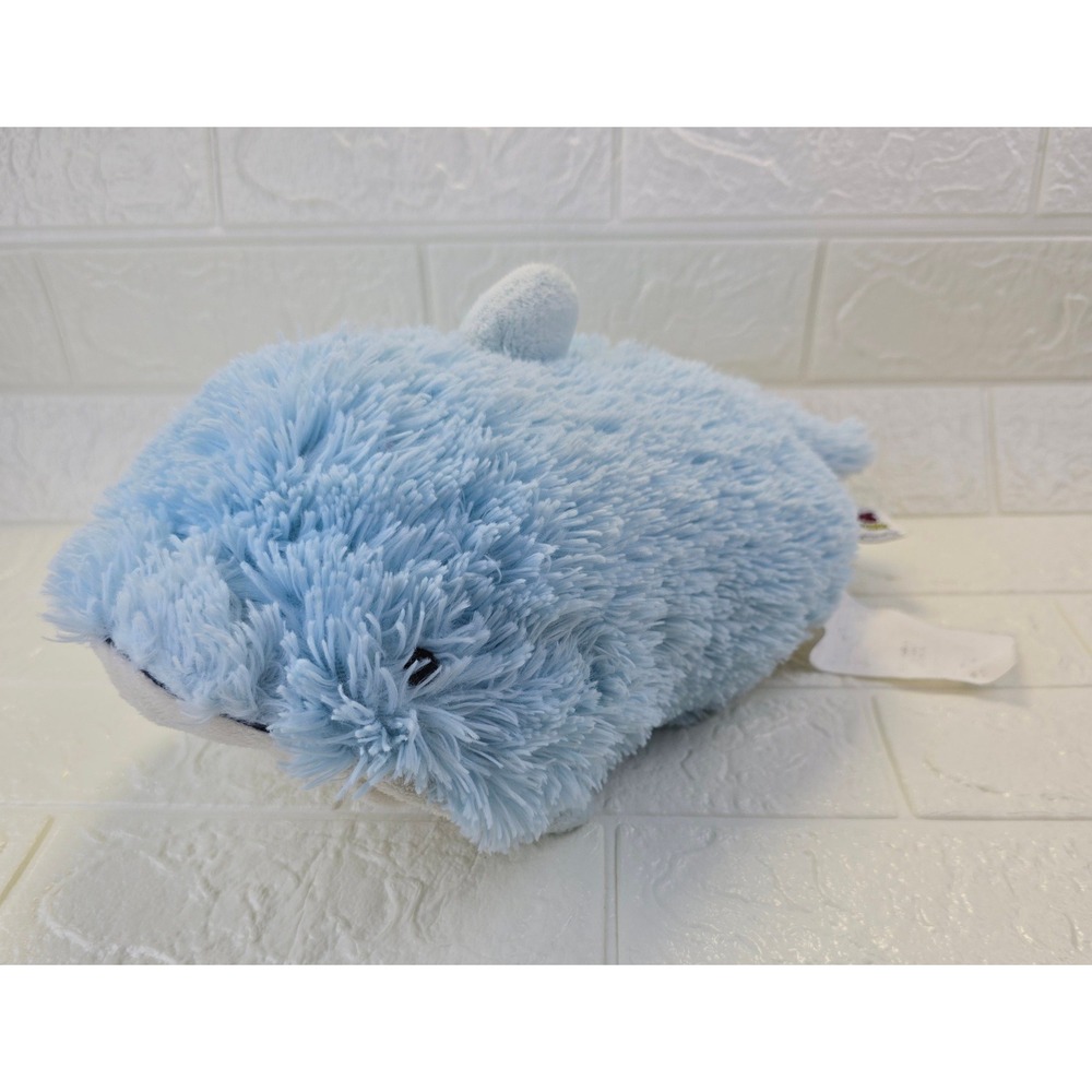Pillow Pets Pee-Wees Dolphin Plush Toy Small Blue Shaggy Soft Stuffed Animal